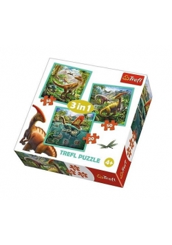 Puzzle 3w1 Niezwykły świat dinozaurów TREFL