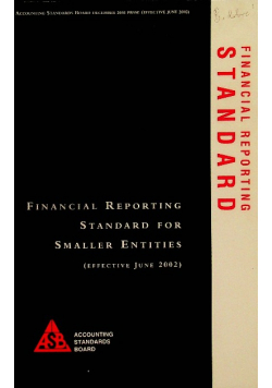 Financial Reporting Standard for Smaller Entities