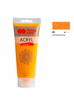 Farba akrylowa Studio 200 ml pomarańczowy Happy Color