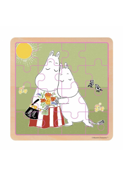Puzzle 16 drewniane Muminki - Przytul Mnie