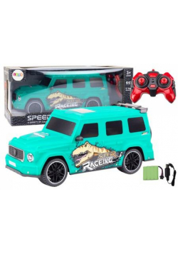 Auto R/C z dinozaurem 1:10 zielone