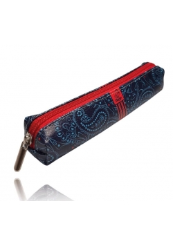 Piórnik mini prostokąt Paisley granat PPM-16