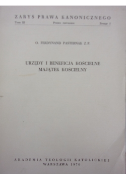 Urzędy i beneficja kościelne majątek kościelny