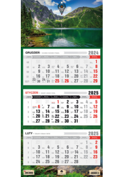 Kalendarz 2025 trójdzielny Morskie oko KT1–V.62
