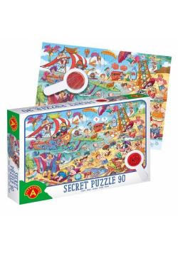 Puzzle obserwacyjne z lupą 90 elementów Plaża