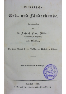 Erd-und Landerkunde,1844r.