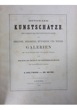 Deutschlands Kunstschatze ,1870r.