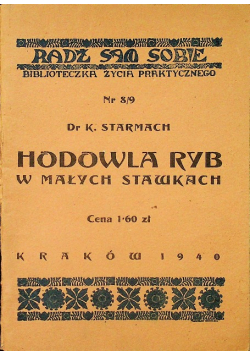 Hodowla ryb w małych stawkach 1940 r.