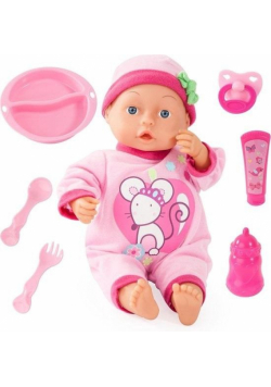 Lalka First Words Baby różowa z akcesoriami