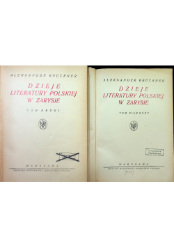 Dzieje literatury polskiej w zarysie, Tom I i II 1924r.
