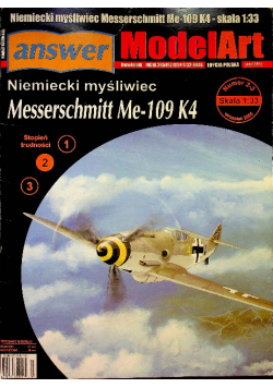 Niemieckie myśliwiec messerschmitt me 109 k4