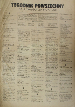 Tygodnik powszechny Nr 1 do 52 / 58