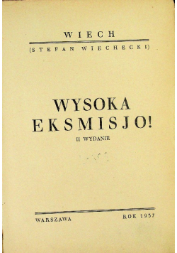 Wysoka Eksmisjo 1937 r.