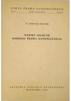 Normy ogólne Kodeksu Prawa Kanonicznego
