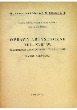 Oprawy artystyczne XIII-XVIII w.