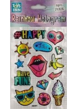 Naklejki rainbow hologram - Happy STnux