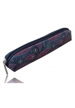 Piórnik mini oczka Bordo/fuksja PM-08