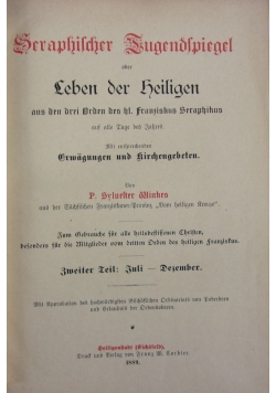 Srraphischer Tugendlpiegel,1889r.