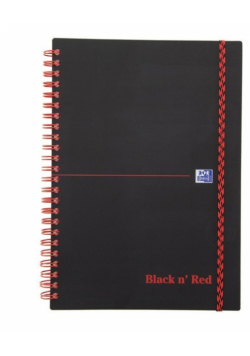 Kołobrulion A5 Oxford w linie 70 kartek Black n' Red