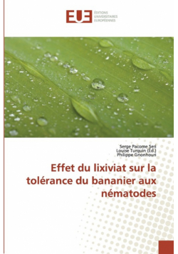 Effet du lixiviat sur la tolérance du bananier aux nématodes