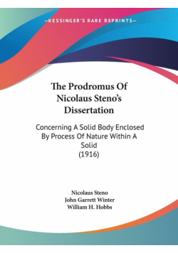 The Prodromus Of Nicolaus Steno's Dissertation