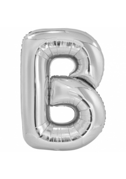Balon foliowy litera B srebrna 59x86cm