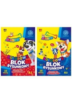 Blok kolorowy A3/15K barwiony (10szt) ASTRA