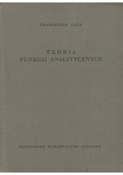 Teoria funkcji analitycznych