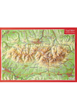Pocztówka Tatry mapa plastyczna