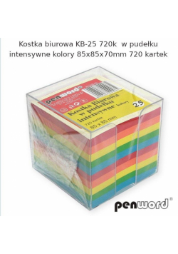 Kostka biurowa w pudełku kolorowa 85x85x70mm 720K