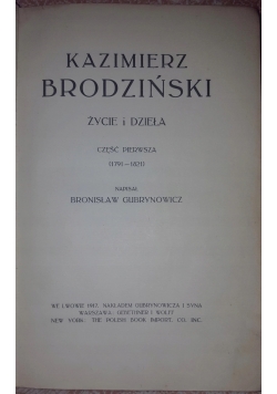 Kazimierz Brodziński-życie i dzieła, cz.1 (1791-1821)