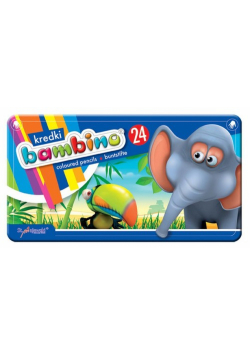 Kredki Bambino 24 kolory w pudełku metalowym