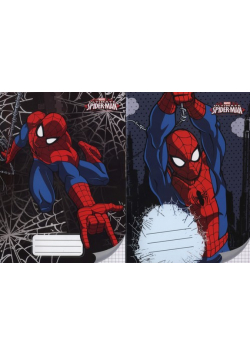 Zeszyt A5 Spider-Man w kratkę 16 kartek 10 sztuk mix