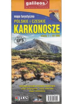 Karkonosze Polskie i Czeskie mapa 1:25 000 Plan