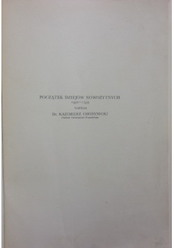 Początek dziejów nowożytnych 1492 - 1559