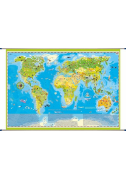 Zwierzęta Świata mapa ścienna dla dzieci, Artglob
