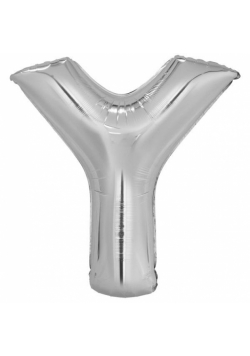 Balon foliowy litera Y srebrna 76x86cm