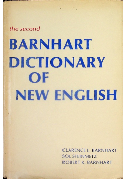 The second barnhart dictionary of new english