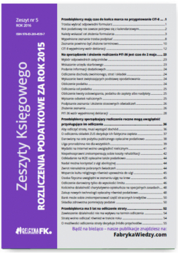 Zeszyty Księgowego nr 5 Rozliczenia podatkowe za rok 2015