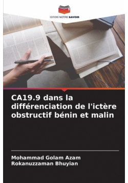 CA19.9 dans la différenciation de l'ictère obstructif bénin et malin