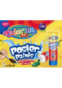 Farby plakatowe w tubach 30 ml 6 kolorów Colorino Kids