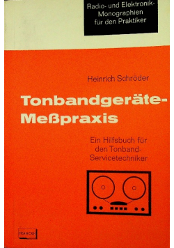 Tonbandgerate messpraxis
