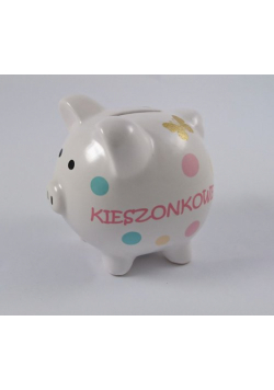 Skarbonka świnka z grafiką motyli Kieszonkowe