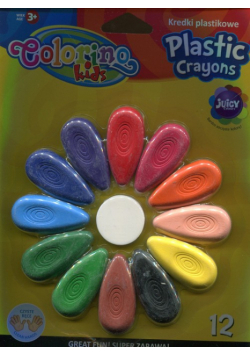 Kredki świecowe plastikowe Płatki Colorino kids 12 kolorów