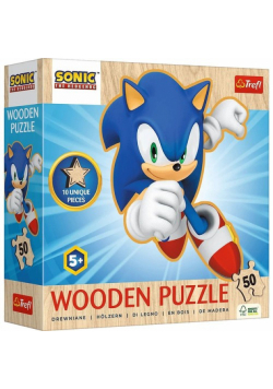 Puzzle drewniane 50 konturowe Radosny Sonic