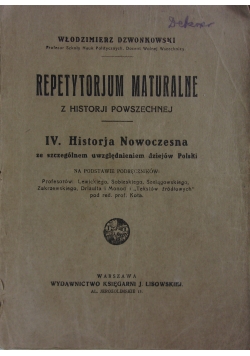 Repetytorium Maturalne z historii powszechnej, 1928 r.