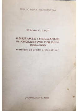 Księgarze i księgarnie w królestwie polskim 1869 1905