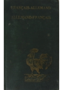 Dictionnaire Francais-Allemand ,1938r.