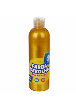 Farba szkolna naturalna tempera Astra 250 ml metaliczna złota