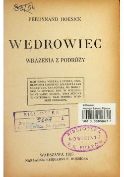 Wędrowiec Wrażenia z podróży 1925 r.